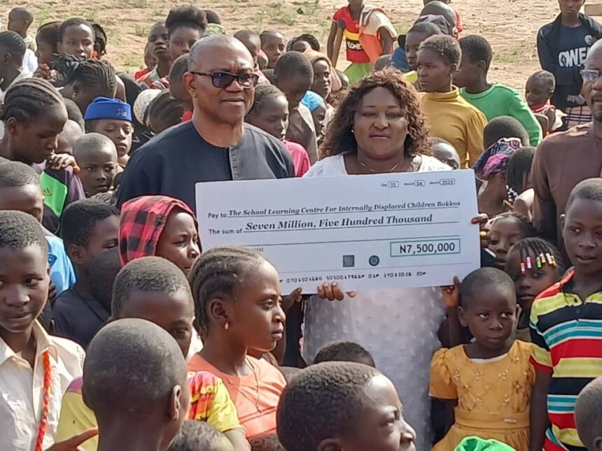 Obi Visit Plateau State, Donates N7.5 Million To Victims Of Attack That Killed 40 People, Displace More Than 1, 000, Burnt 383 Houses.