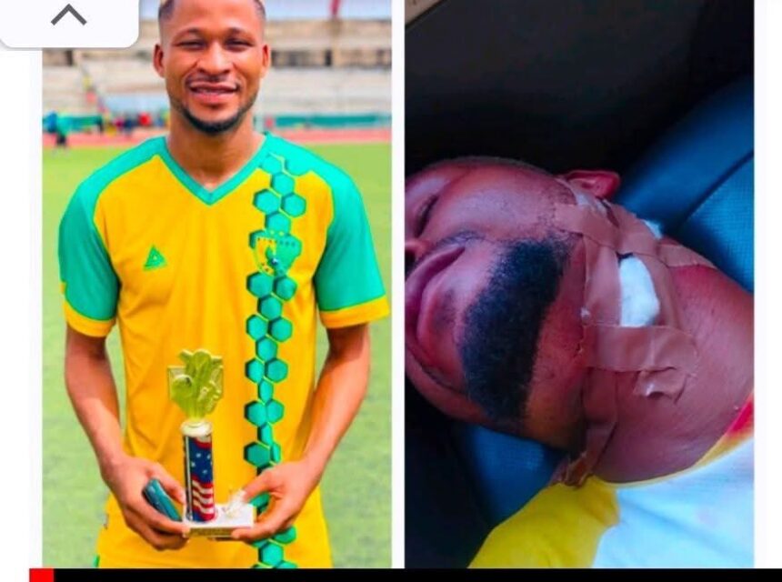 Knife-Wielding Fan Attack Plateau United Forward, Vincent Temitope After Defeat Against Nasarawa United In Lafia.