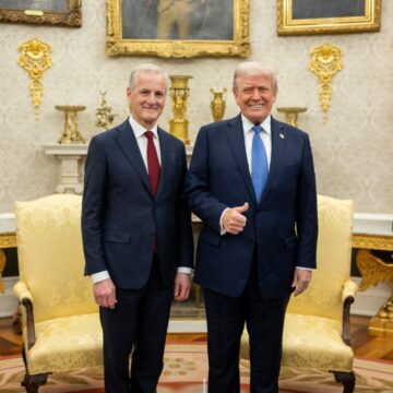 U.S. President Donald Trump Meets With Prime Minister Of Norway Jonas Gahr Støre