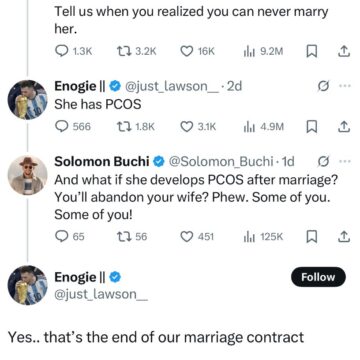 Twitter: He Didn’t Marry Her Due To PCOS, Controversial Debate Ensue Online