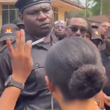 image Uromi Vigilantes Protest Collection Of Weapons By Edo State Government, Says “We Are Here Until They Answer Us, I’ve Been A Vigilante For 21 Years”