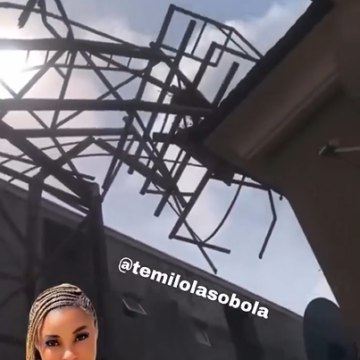 Video: GeePee Water Tank Collapse Into A Room In Lekki, Lagos State, Kills 30-Year-Old Lady Occupant