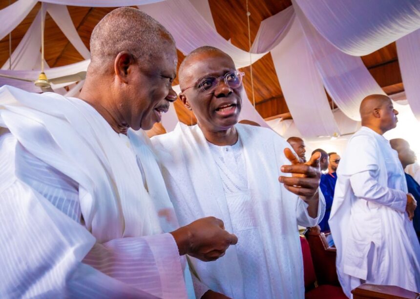 Photos: Sanwo-Olu Attends Pa Adebanjo’s Funeral Service In Ogun State