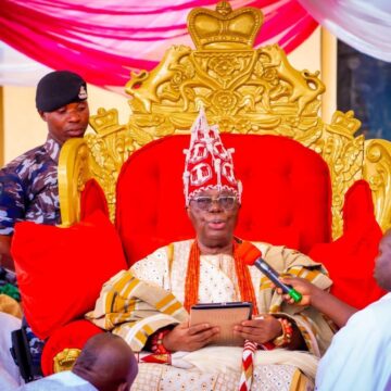 Photos: Lagos State Governor Sanwo-Olu At The Installation Of Prince Tajudeen Olusi As The Atobatele Of Ado-Ekiti Over The Weekend