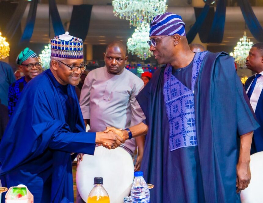 Photos: Lagos State Governor Sanwo-Olu At The Dangote Cement 2025 Customer Celebration And Distributor Awards Night