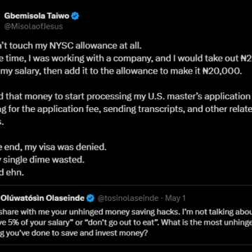 Screenshot (1036) Twitter: Lady Recounts Unprofitable Venture She Invested Her NYSC Allowances Into