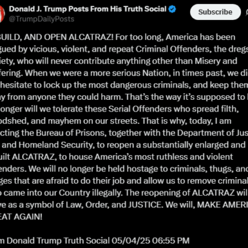 U.S. To Reopen Alcatraz Notorious Prison To Symbolize Law, Order And Justice