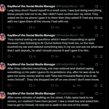 Twitter: Lady Narrates How She Boarded ‘One Chance’ During Ramadan Period