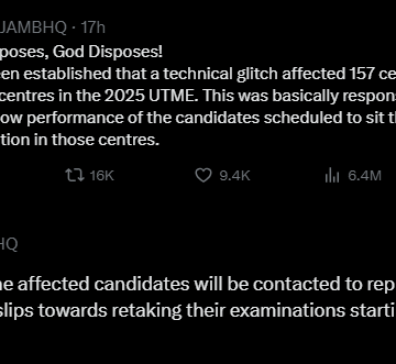 JAMB Flippant Responses After Discovering Technical Glitches That Causes Mass Failure,  Affected Students To Retake Exam On May 16