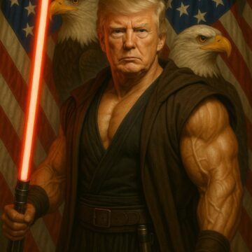 Whitehouse Posts Picture Of President Trump Holding A Red Lightsaber, Insinuating Its To Fight Off U.S. Criminal Elements