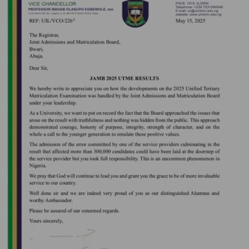 University Of Ilorin Thank JAMB For Admitting Its Error Publicly, Says Its An “Uncommon Phenomenon In Nigeria”