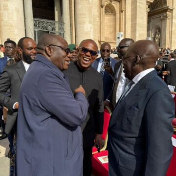 Photo: President Tinubu, Peter Obi and Kayode Fayemi Chumminess At The Ordination Of Pope Leo XIV
