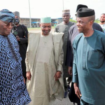 Photos: Atiku Arrives Ondo State For The Coronation Of HRH Owa Obokun Adimula