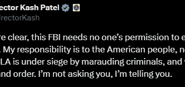 FBI Director Kash Patel On Los Angeles Riot Vows To Restore Law And Order