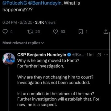 Man Calls Out Nigeria Police On X For Whisking Off An Alleged Suspect To Panti SCIID Instead Of Charging Him To Court Over Claimed Crime