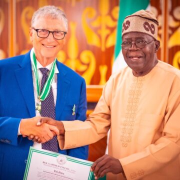 Photos: President Tinubu Confers National Award On Bill Gates, In Recognition Of His Commitment To Health