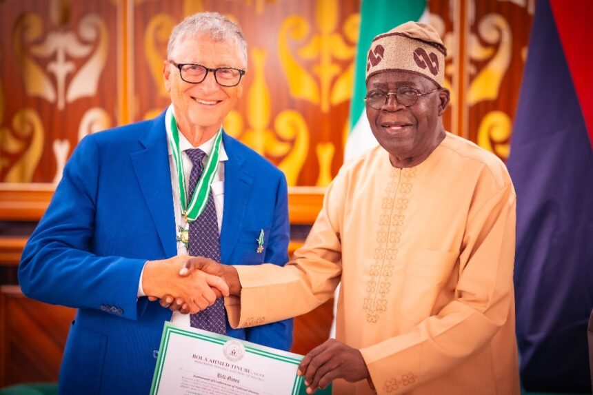 Photos: President Tinubu Confers National Award On Bill Gates, In Recognition Of His Commitment To Health