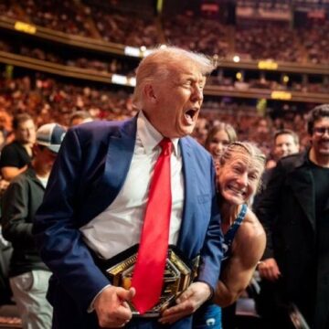 Videos & Photos: Champ Kayla Harrison Meet And Present Gold Belt To President Trump After The Title Win At UFC 316