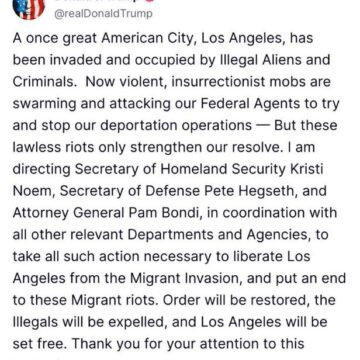 JD Vance On Los Angeles Riot: “This Moment Calls For Decisive Leadership. The President Will Not Tolerate Rioting And Violence.”