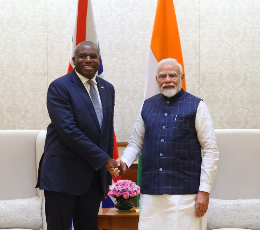 India Prime Minister Narendra Modi Meets UK Foreign Secretary Mr. David Lammy
