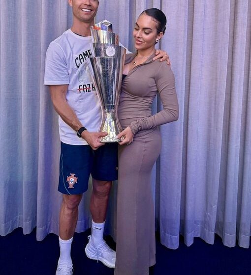 Photo: Cristiano Ronaldo And Partner Basking In The Joy Of The Trophy