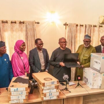 Obi Donates 10 Computers, 3 High Capacity Printers, Solar Powerl, Science Laboratories And Boreholes To Chibok School, Borno State.