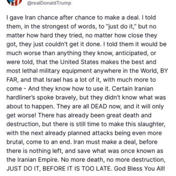 Iran-Israel Conflict: “I Gave Iran Chance After Chance To Make A Deal…” U.S President Trump