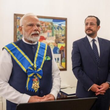 Government Cyprus Confers On India P.M. Narendra Modi  ‘The Grand Cross Of The Order Of Makarios III.’