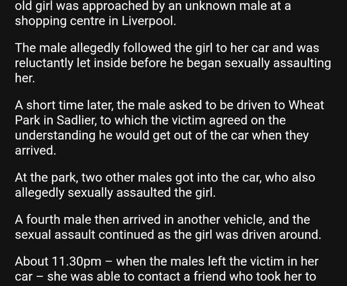 Police Arrest Four Males Aged 14 To 19, Over Alleged Six-Hour Gang-Rape Of A 17-Year-Old Girl In Sydney’s Southwest.