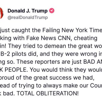 WhatsApp Image 2025-06-26 at 08.33.05_f5a4eb4f President Trump Still On CNN And New York Times Reportage, Says They Tried To Demean ‘B-2 Pilots’ Work.