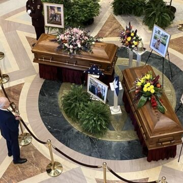 Former President Biden Pays His Respects To The Slain Lawmaker In Minnesota.