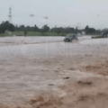 President Tinubu’s Convoy Trapped In Heavy Flood Along Lafia-Makurdi Road On His Way To Benue