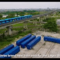 Lagos State Takes Delivery Of Three Brand-New Train Sets Of 12 Coaches, For The Blue Line Rail.