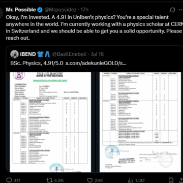 Screenshot (109) X User Promises A 4.91 In University Of Benin’s Physics Graduate ‘Solid Opportunity’