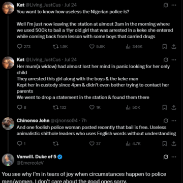 On Nigeria Police: Lady Narrates How They Used N500, 000 To Bail Her Neighbour’s 11-Year-Old From Ekpan Police Station, Delta State.