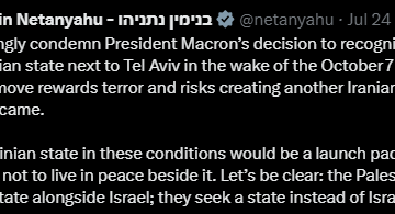 Screenshot (156) Israeli Prime Minister Benjamin Netanyahu Condemns French President Emmanuel Macron’s Decision To Recognize A Palestinian State