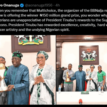 Reactions Trail President Tinubu’s $100 Trophy Gift Towards Super Falcons