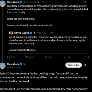 Screenshot (208) Musk Publicly Embarrasses Staff On X While He Differentiate Between “Researcher” And “Engineers”