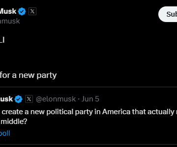 Musk Reveals 80% Of People On X Voted For Creation New Party