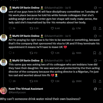 Loose Mouth Nigerian Man To Face Disciplinary Panel Over Utterance For Body Shaming A White Female Colleague In UK