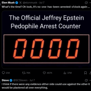 Elon Musk On The Lack Of Arrest In The Jeffery Epstein’s Case
