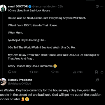 X: Nigerian Musician Small Doctor, Opens Up About Renting Ill Luck Apartment, Promises To Reveal All In Time