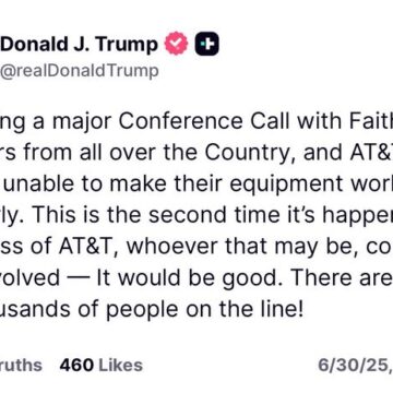 Trump Bashes AT&T’s Service After Line Dropped Twice While Trying To Call Faith Leaders Telecommunication Company Claims Their Network Was Fine
