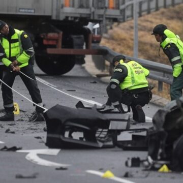 Crash Site Of Liverpool’s Diogo Jota’s Accident After His Lamborghini Careered Off A Road In Zamora In Northern Spain.