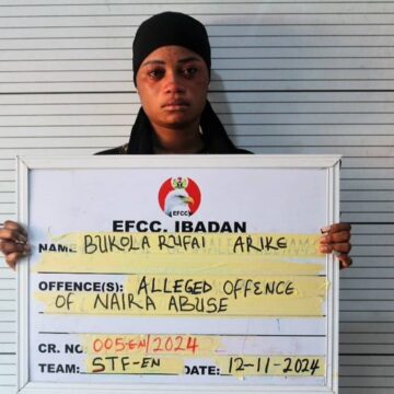 EFCC Arrest Social Media Influencer Bukola Rufai For Defacing And Abusing Naira Notes.