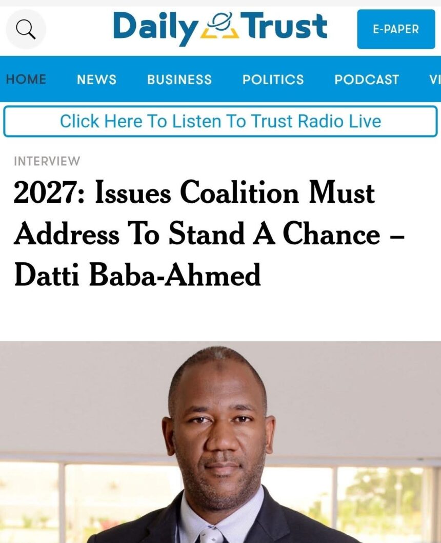 “I don’t yet see anyone in this coalition who can scheme and plan over 16 years. With all due respect to Atiku, he has contested consistently—this will be the seventh time. But tell me: is there anyone else in the coalition who will say, “Let it be the other person, and I will support them”? I’m yet to see that. Everyone seems only interested in their candidacy.