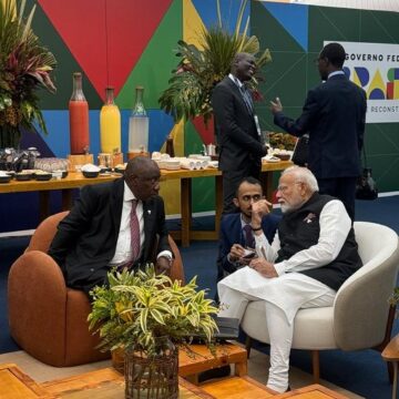 Indian Prime Minister Narendra Modi “Catching Up” With South African President Cyril Ramaphosa