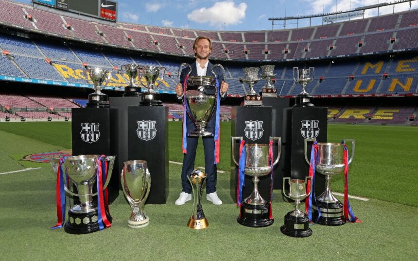 Barcelona FC Wishes Former Player Ivan Rakitić Success In His New Chapter As He Retires From Football At 37, thanking him for good memories