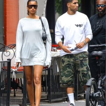Photos: Achraf Hakimi And Imaan Hammam In New York.