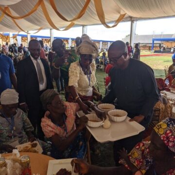 Photos: Peter Obi In Umuchima Town, Imo State, Providing Assistance To Those Who Were In Greatest Need, A Mission Inspired By The Holy Father’s Call For Year 2025 As The Jubilee Of Hope